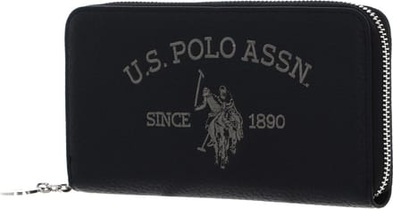 U.S. POLO ASSN. Portemonnee Breezy Zip Around Wallet Black Zwart