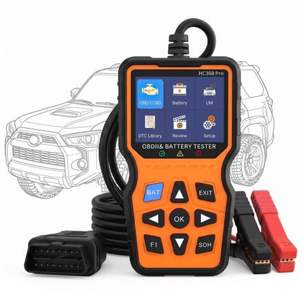 Fokelyi - OBD Scanner - Batterijtester - Auto uitlezen - Storing verwijderen - Motorstoring Check Engine Code Lezer - Plug & Play