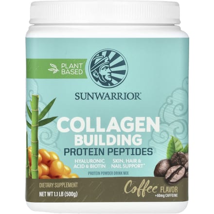Sunwarrior Collagen Building Protein Peptides (500g) Coffee (+ Caffeine) - Eiwitten - Veganistisch eiwit