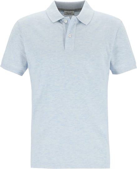 Profuomo Piqué Poloshirt Melange Lichtblauw - Maat XL - Heren