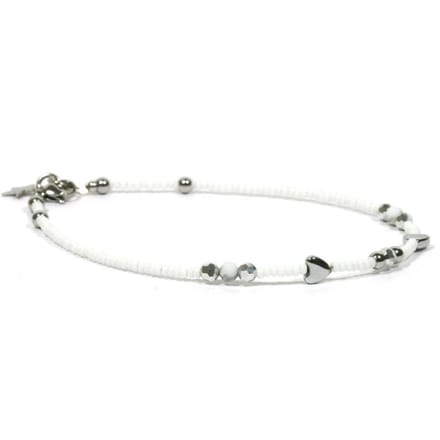 Heaven Eleven - dames - Enkelbandjes - wit - ibiza - 2mm - 25cm