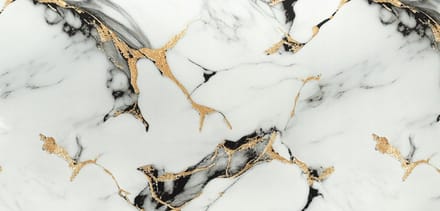 DMS - Serie Marmereffect - Zelfklevend PVC Paneel - Glad - Grijs-Goud Marmer