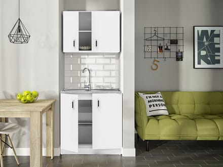 KitchenettesDirect -Kleine Keuken Wit - 80cm