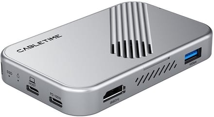 Cabletime 7-in-1 magnetische USB-C hub met SSD-behuizing - geschikt voor iPhone 17/16/15, MacBook en iPad