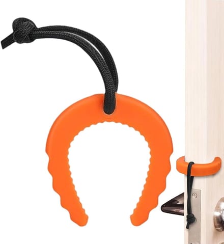Deurstopper - Deurbeveiliger Deurklem - Veilig Deuren Openen - Anti-klem Ontwerp - 6 x 6 cm - Oranje