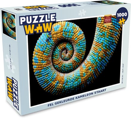 Puzzel Kameleon - Staart - Kleur - Legpuzzel - Puzzel 1000 stukjes volwassenen
