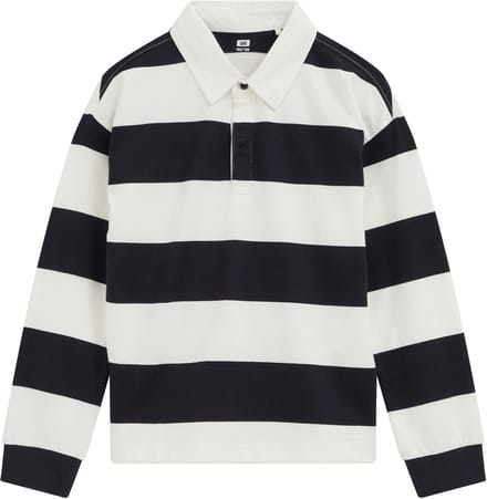 WE Fashion Jongens oversized polo met blokstreep