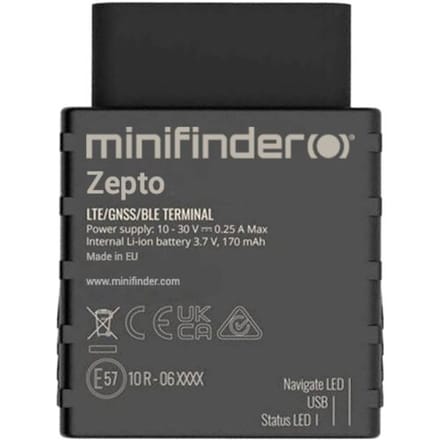 MiniFinder Zepto GPS-tracker Voertuigtracker, Live Tracking Zwart 1 stuk(s)