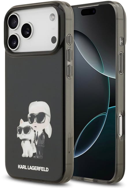 Karl Lagerfeld Back cover voor Apple iPhone 17 Pro Max in de kleur Zwart