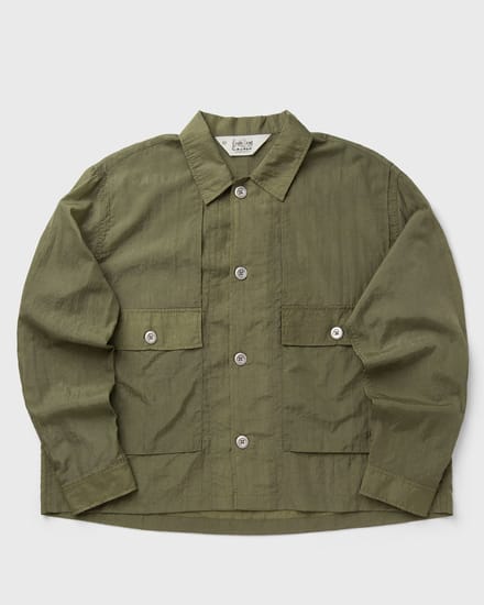 Cropped Nylon Button Up Shirt
