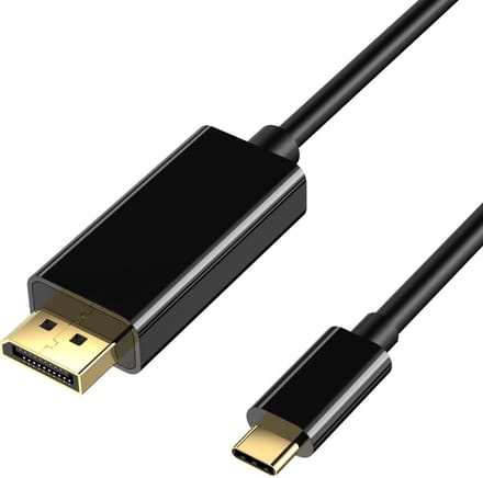 Techvavo® USB-C naar DisplayPort Kabel – 4K 30Hz Ultra HD – USB-C naar DP – USB-C Male naar DisplayPort Male – 1,8 Meter – Plug & Play