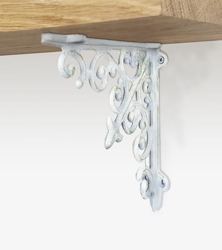 Barnwoodweb Plankdragers Metaal Classic Liberty White - 17x17 cm - Trendy Stoere Industriële Witte Planken Dragers- Stalen Schapdragers