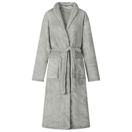 vidaXL Badjas zonder Kap Grijs s Flanel