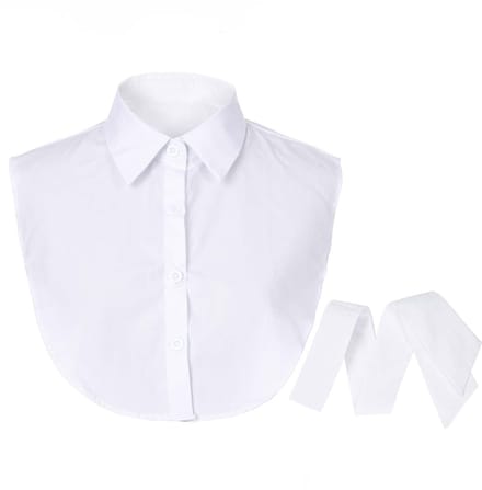 Michelle Bijoux - Kraagje Basic - Wit - Met Losse Strik - One Size