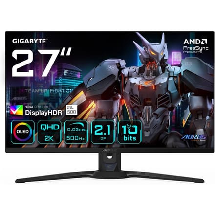 Gigabyte FO27Q5P Gaming monitor Energielabel G (A - G) 68.6 cm (27 inch) 2560 x 1440 Pixel 16:9 0.03 ms HDMI, DisplayPort 2.1, DisplayPort,...
