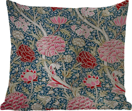 Tuinkussen - Bloemen - Rood - Kerst - Roze - 40x40 cm - Weerbestendig