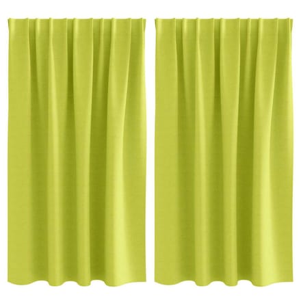 vidaXL - Blackout - Gordijnen - met - Ringen - 2 - st - Groen - 140 - x - 140 - cm - Polyester