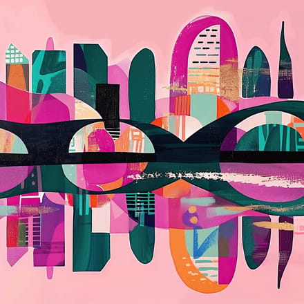ABSTRACT BRIDGES: plexiglas 60x80cm