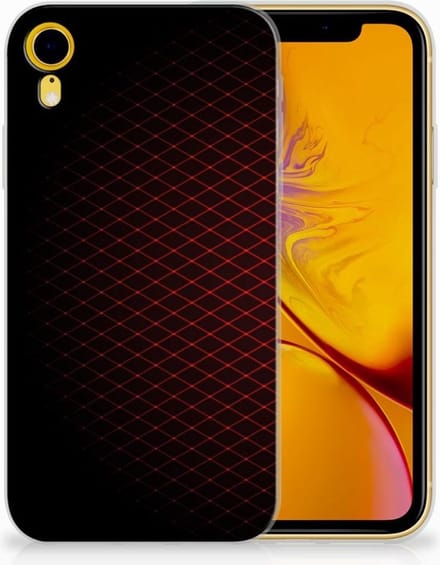Apple iPhone Xr TPU bumper Geruit Rood