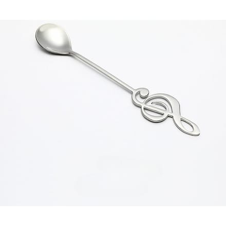 Cuillères à café en acier inoxydable, Note musicale créative, cuillère à lait, crème glacée, cuillère à Dessert, vaisselle argenté