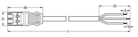 Vooraf Geassembleerde 3-Pool Verbinding Kabel 3M CCA - 771-9393/267-301