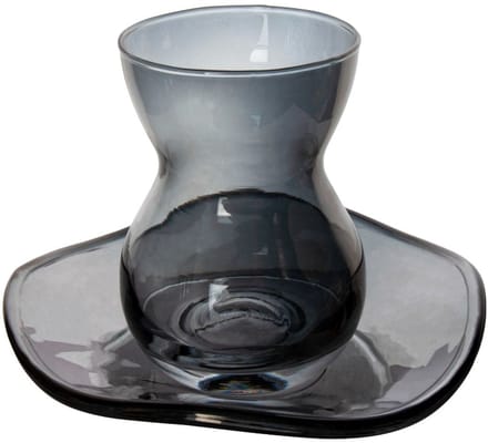 Cinar Turkse Theeglazen - 12-delig - Grijs - 160ml