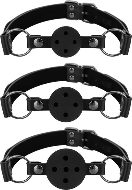 Bedroom Fantasies - Set van 3 Ball Gags - Zwart