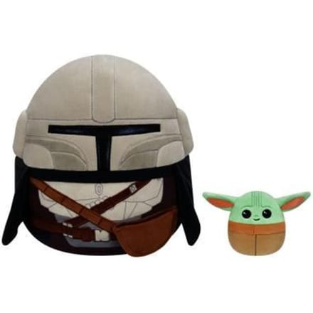 Squishmallows Mandalorian 30cm met Grogu 8,50cm