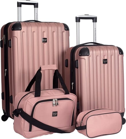 Reisbagage Set - Koffer Set - Veilig Reizen - Vier Delig - 66 cm - Goud