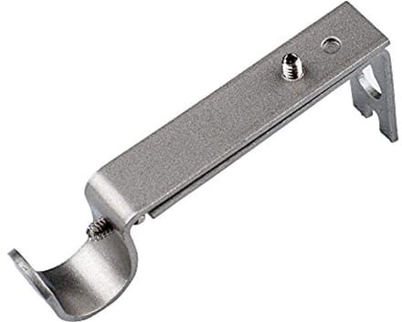 Set van 3 Verstelbare Gordijn Beugels voor 3/4" Staven - Zilver