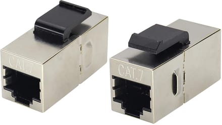 Ethernet Koppeling - RJ45 Verloopstuk - Netwerk Uitbreiding - Cat7 10Gbps Snelheid - Compact Ontwerp - Zilver