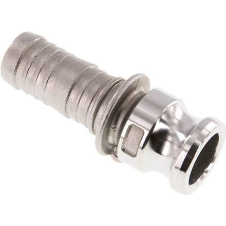 Camlock DN 25 (1'') Koppeling RVS met slangpilaar (25 mm) Type E MIL-C-27487
