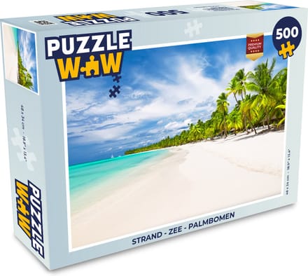 Puzzel Strand - Zee - Palmbomen - Legpuzzel - Puzzel 500 stukjes