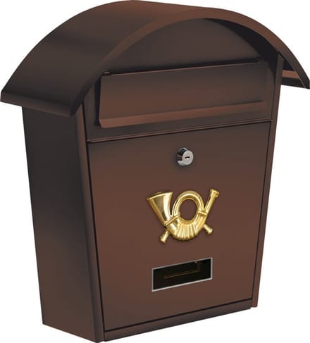 Vorel - Briefkast - 380x320x105mm - Staal - Bruin