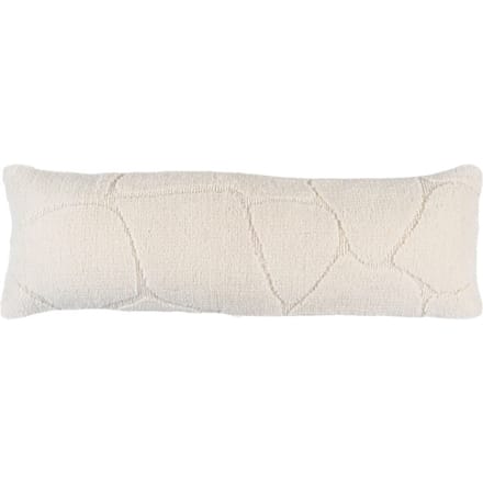Kussen Navi Naturel 30 x 100 cm - Luxe Wollen Sierkussen met Organisch Patroon