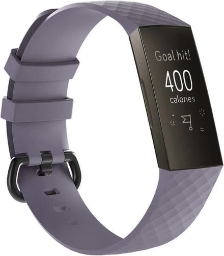 Strap-it Siliconen bandje - geschikt voor Fitbit Charge 3 / Fitbit Charge 4 - blauwgrijs - maat S