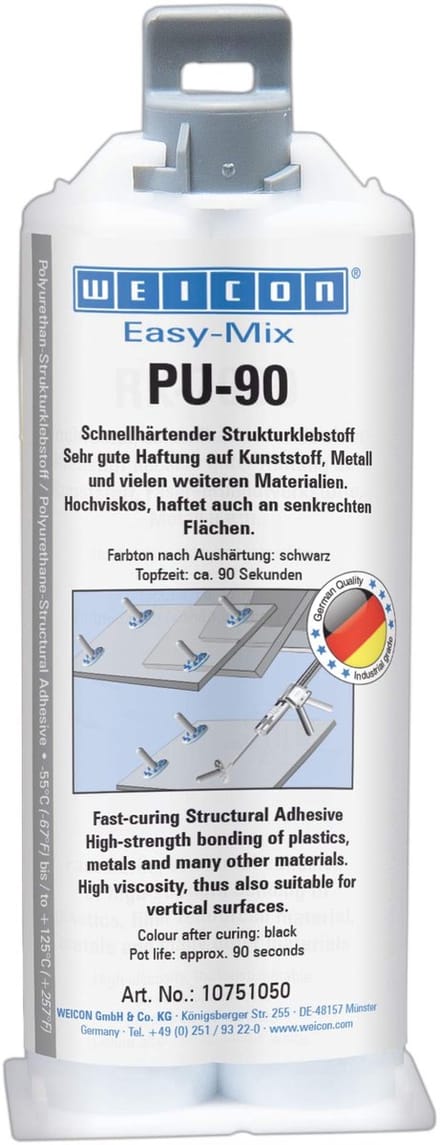 WEICON Easy-Mix PU 90 – 2-componenten polyurethaanlijm – zwart – 50 ml