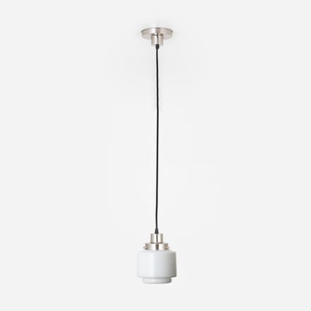 Hanglamp aan snoer Getrapte Cilinder Small 20's Matnikkel - Art Deco Trade