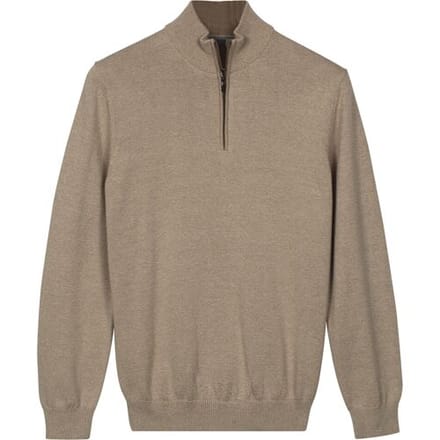 Baileys Trui Half Zip Cotton Knit Taupe / male
