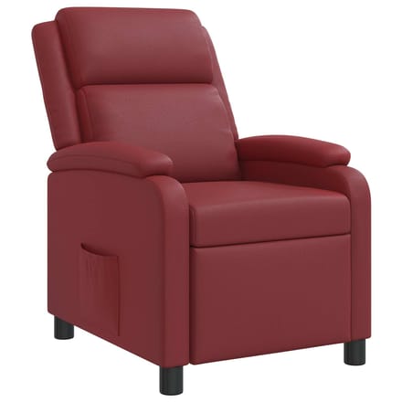 vidaXL - Recliner - Wijnrood - Kunstleer