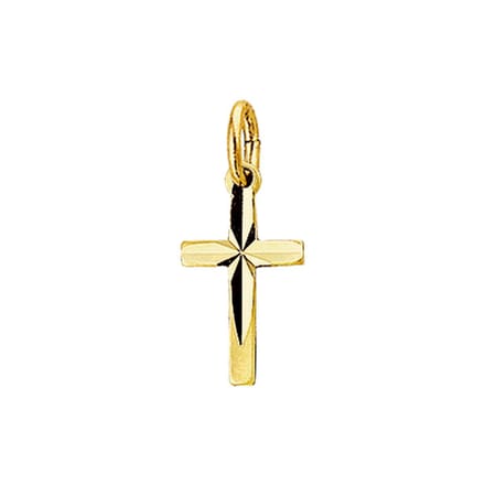 hanger kruis mat gediamanteerd 14K geelgoud 4005451