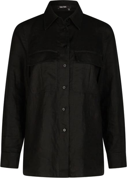 Marc Aurel - zwarte linnen blouse - maat 36