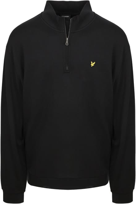 Lyle & Scott Plussize Sweat Half Zip Zwart - Maat 4XL - Heren - Quarter zip