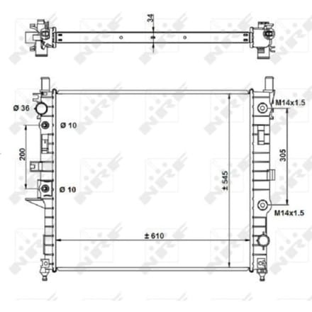 Radiator, motorkoeling NRF 55334