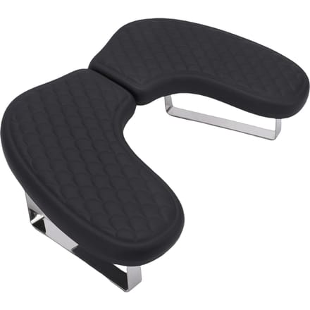Repose-bras Manucure en Forme de U Ergonomique Repose-bras Ongles en Cuir PU avec Support Téléphone pour Usage à Domicile Salon black
