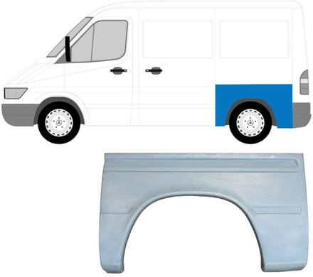 Reparatiepaneel achterspatbord voor Volkswagen LT 1996-2005 / Links / Set