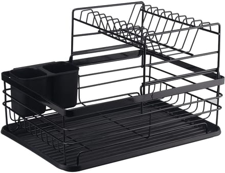 Elitehoff - Metalen Afdruiprek - Zwart - 43x32,5x27,5 cm