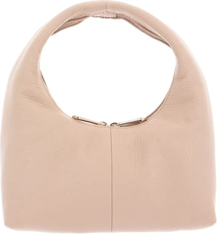 MANDARINA DUCK Leren Handtas Mellow Leather Hobo Lamb's Wool Zalmroze