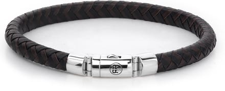 Rebel and Rose Half Round Braided Armband RR-L0061-S-M (Lengte: 19.50 cm)