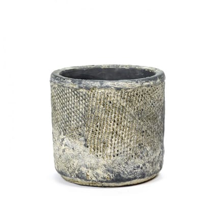 Serax Bloempot Fossil S Black Rustiek L 14.5 W 14.5 H 13.5 CM